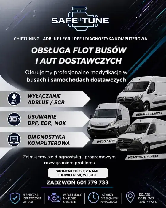 Wyłączanie SCR / AdBlue / DPF / EGR / NOx – Samochody dostawcze | mobi