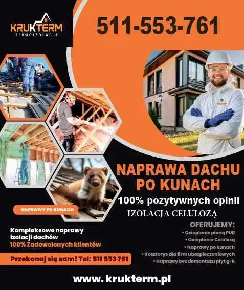 Ocieplenie Celulozą | Naprawa Dachu po Kunie | Wdmuchiwanie Celulozy