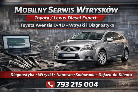 Toyota Lexus D4D Wtryski Diagnostyka Kasowanie Błędów Mobilnie Denso