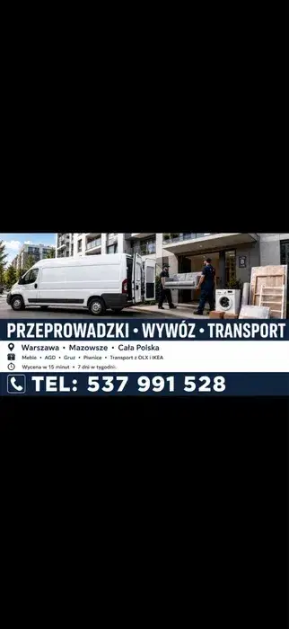 Przeprowadzki, wywóz, transport – Warszawa, Mazowsze, cała Polska