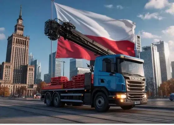 Dźwig HDS + transport – szybkie terminy | Warszawa / Mazowsze