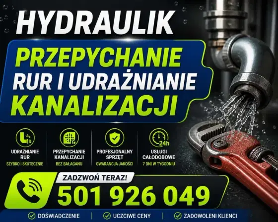 Hydraulik awaria kanalizacji udrażnianie rur i pionów NAJTANIEJ ŚLĄSK
