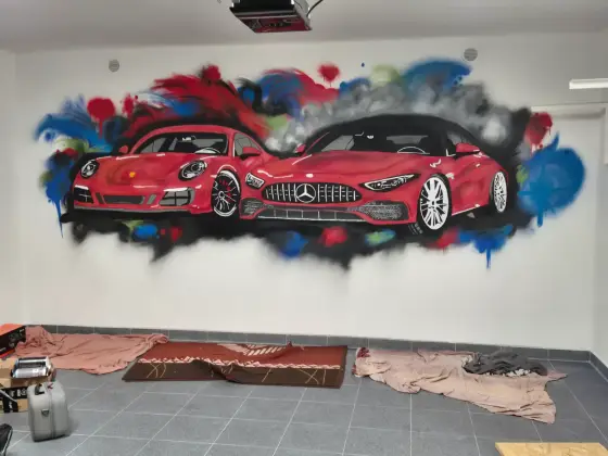 Malowanie artystyczne murali, graffiti,  logotypów
