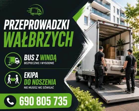 Przeprowadzki Wałbrzych  Bus z windą | Ekipa do noszenia | Trans palet