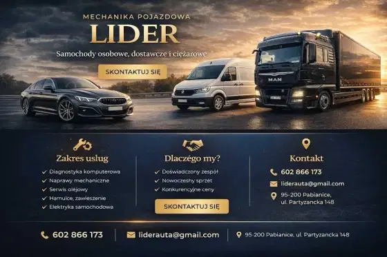 Mechanika Pojazdowa Pabianice, łódz - Usługi motoryzacyjne - uslugi-motoryzacyjne - Pabianice - Łódzkie