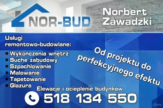 Wykończenie wnętrz, remonty