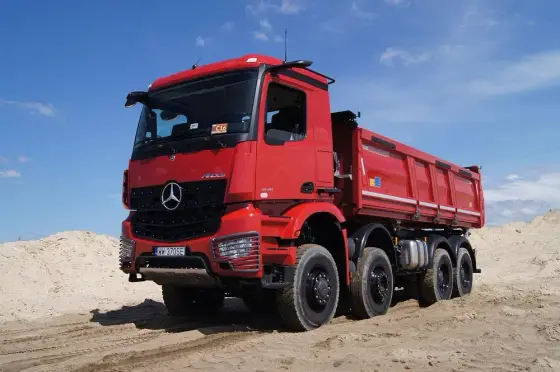 Usługi transportowe Kraków wywrotka 4 osiowa transport ziemia,piasek
