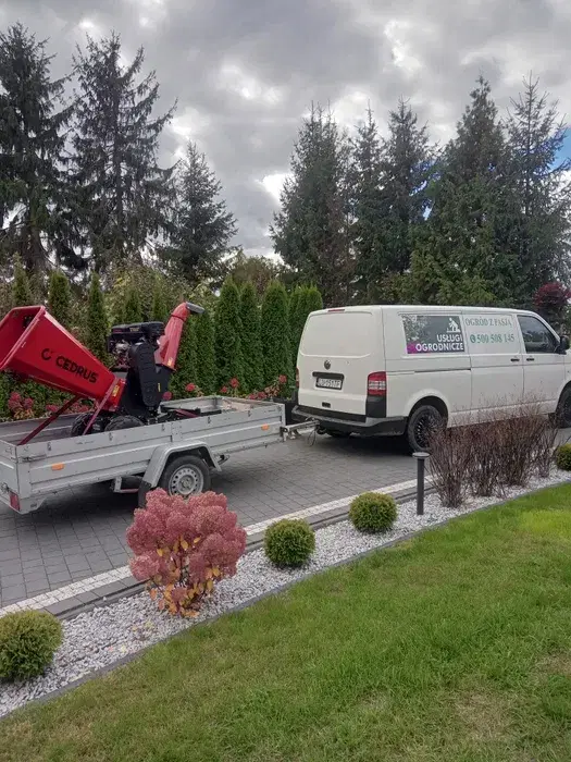 Usługi ogrodnicze, usługi rębakiem