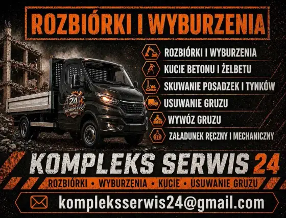 WYBURZENIA Rozbiórki | Skuwanie | Wywóz Gruzu | Przygotowanie pod remo