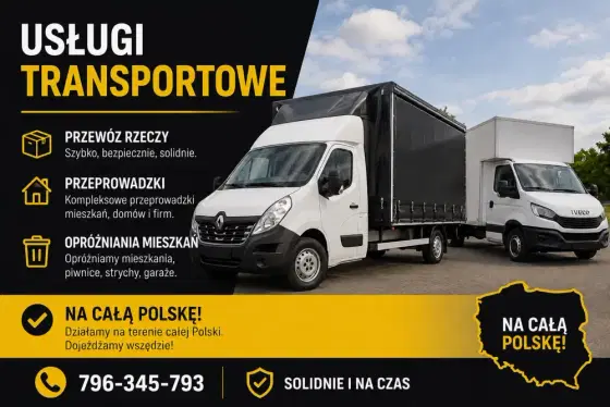 Usługi transportowe,przeprowadzki