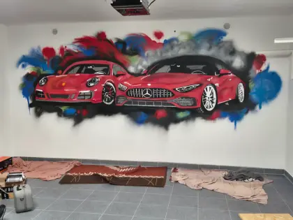 Malowanie artystyczne murali, graffiti,  logotypów