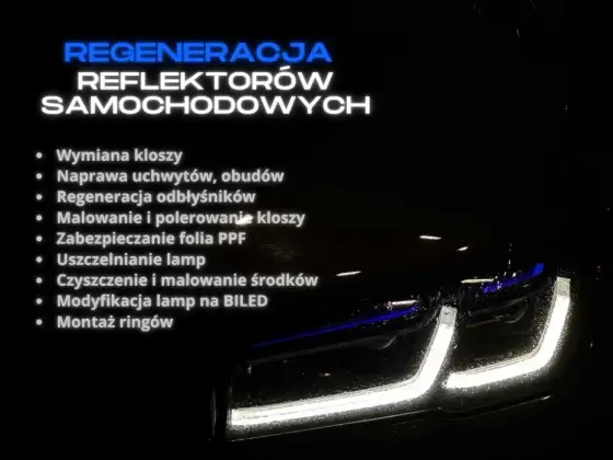 Regeneracja i naprawa reflektorów samochodowych