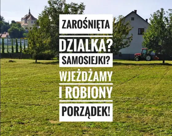 Koszenie działek glebogryzarka separacyjna, Kosiarka bijakowa, zarośla