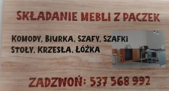 Składanie mebli z paczek