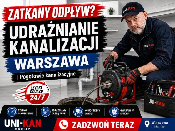 Udrażnianie kanalizacji Warszawa