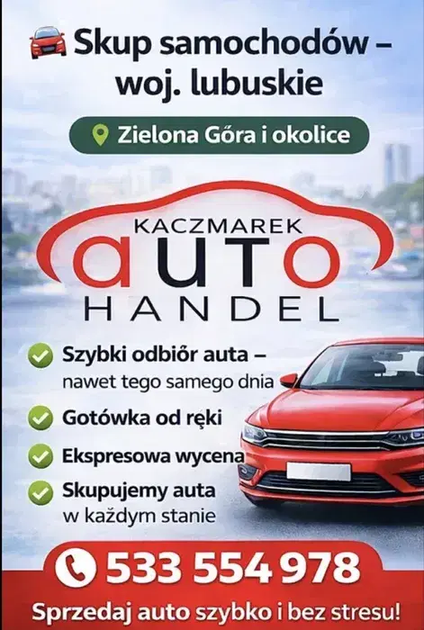 Skup samochodów/ Gotówka od ręki! - Usługi motoryzacyjne - uslugi-motoryzacyjne - Zielona Góra - Lubuskie