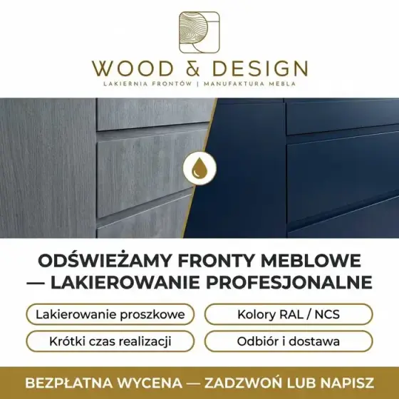 Lakierowanie, Malowanie Frontów Meblowych MDF, Forniru