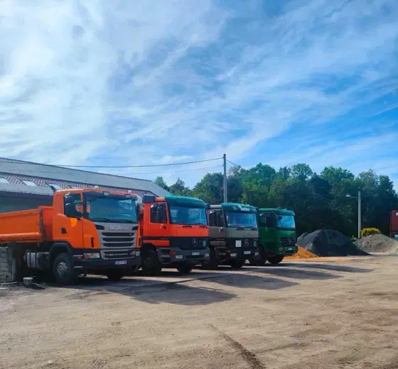 Transport wywrotkami wyburzenia sprzedaż kruszyw piasków żwirów ziemi