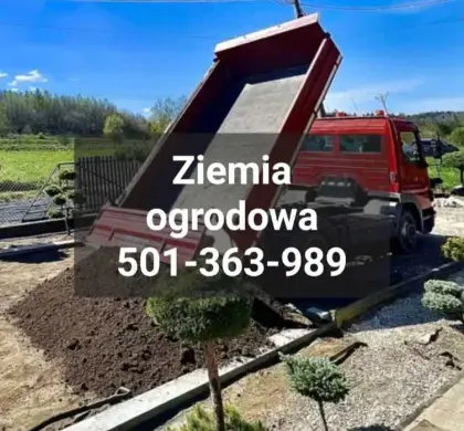 Piasek siany, ziemia ogrodowa, czarnoziem, żwir transport Łódź Zgierz