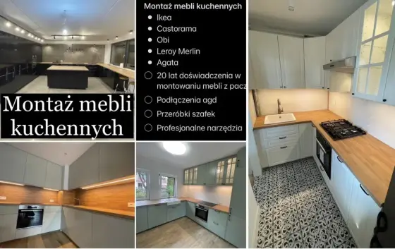 Montaż Kuchni IKEA CASTORAMA 20 lat doświadczenia. śląsk
