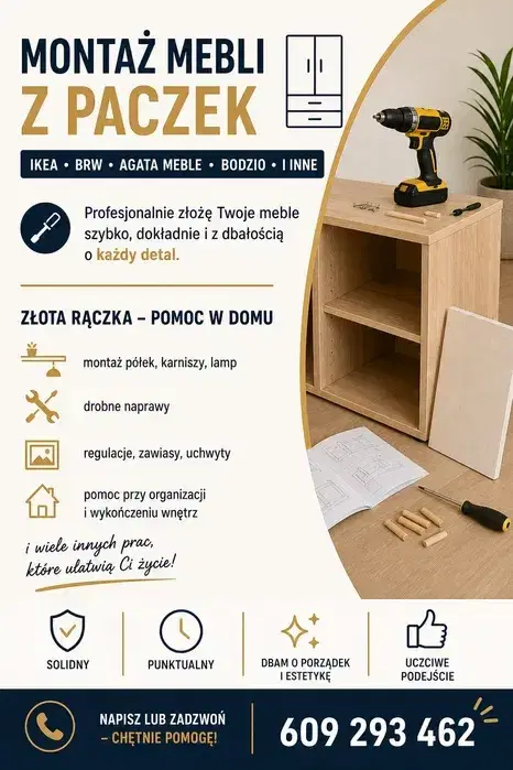 Montaż mebli z paczek IKEA i inne