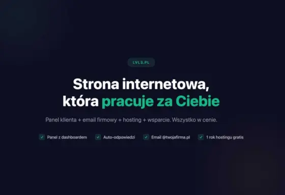 Strony internetowe z panelem klienta | Wszystko w cenie