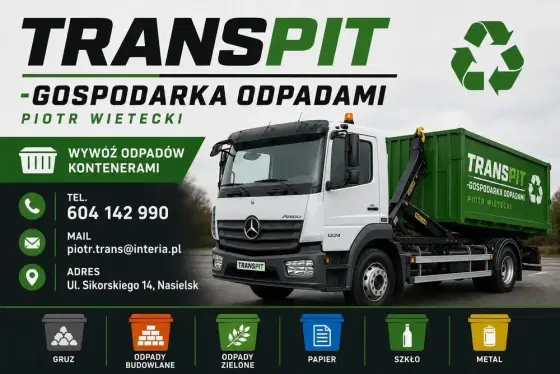 Kontener na gruz odpady budowlane